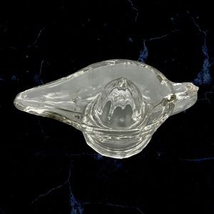 1920's Czechoslovakian mini Clear Glass citrus lemon Reamer